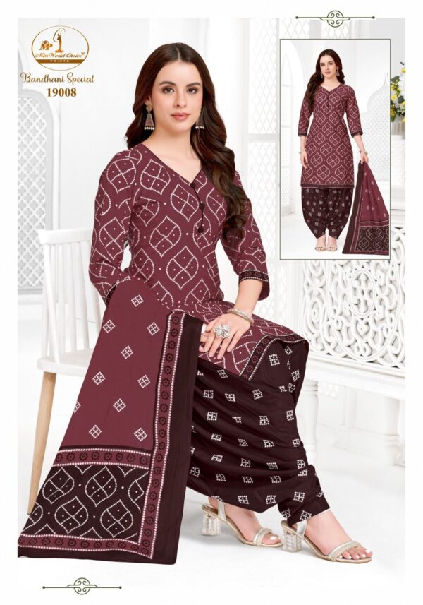 Miss World Bandhani Special Vol-19 series 19001-19010 pure cotton readymade suit Rehmat Boutique