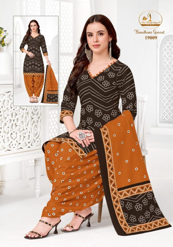 Miss World Bandhani Special Vol-19 series 19001-19010 pure cotton readymade suit Rehmat Boutique