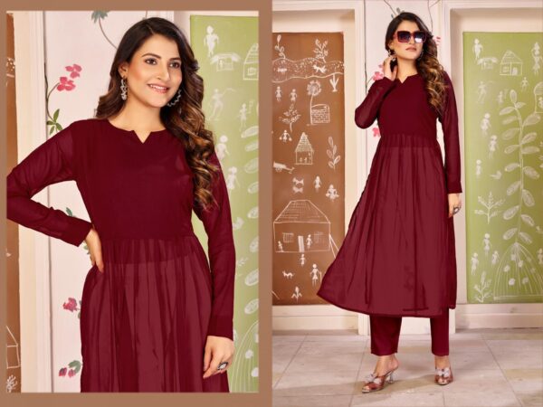 moksh kasturi vol 1 series 371-374 Heavy Georgette with Choli inner Stitched nayra style kurti Rehmat Boutique