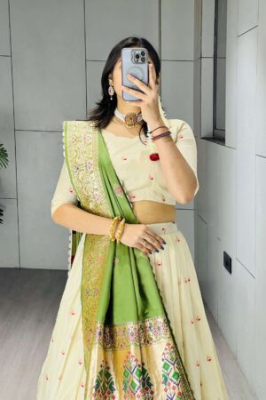 morbangdi grtn8138 paithani silk stitch lehenga unstitch blouse with dupatta Rehmat Boutique