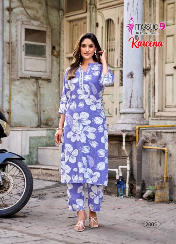 mystic9 kareena vol 2 series 2001 to 2010 rayon katha print stitched coord set in wholesale surat Rehmat Boutique