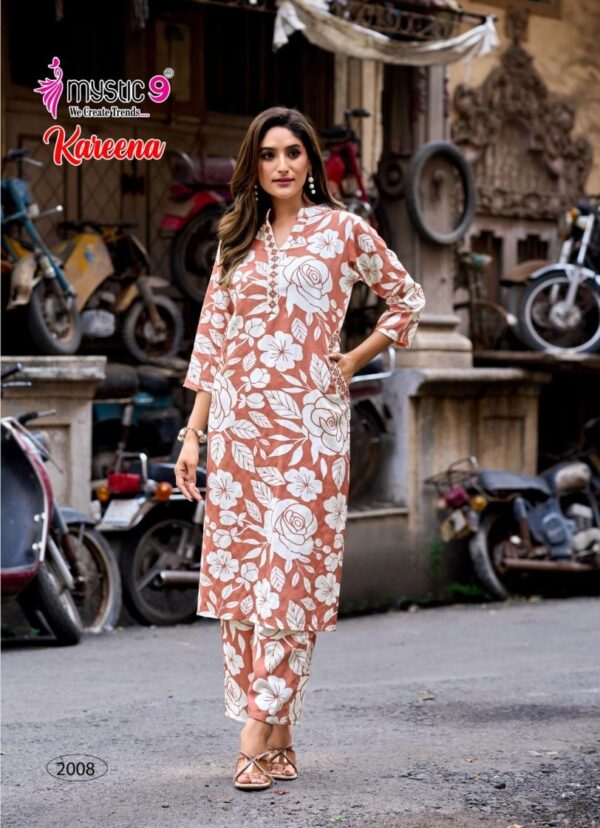 mystic9 kareena vol 2 series 2001 to 2010 rayon katha print stitched coord set in wholesale surat Rehmat Boutique