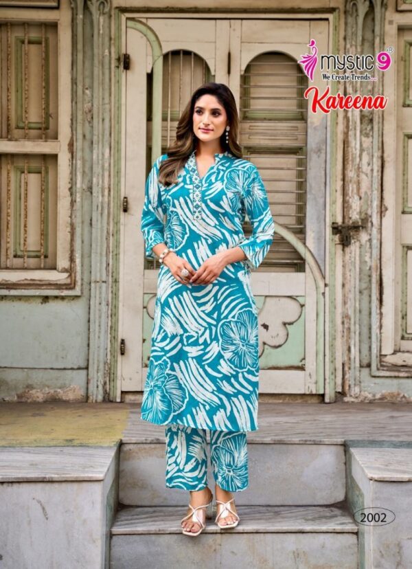 mystic9 kareena vol 2 series 2001 to 2010 rayon katha print stitched coord set in wholesale surat Rehmat Boutique