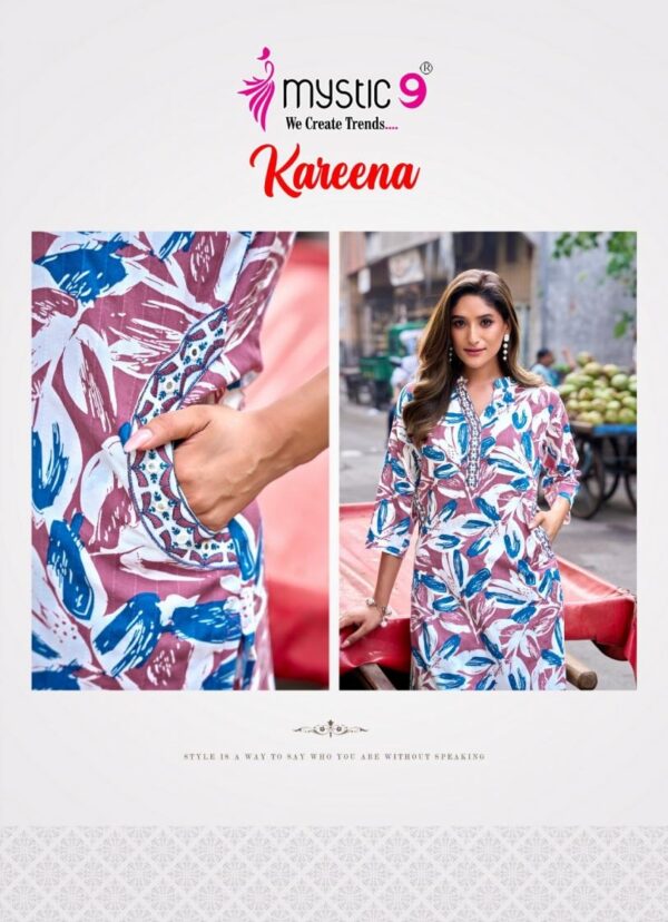 mystic9 kareena vol 2 series 2001 to 2010 rayon katha print stitched coord set in wholesale surat Rehmat Boutique