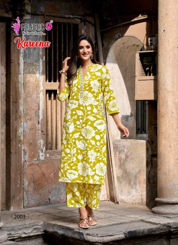 mystic9 kareena vol 2 series 2001 to 2010 rayon katha print stitched coord set in wholesale surat Rehmat Boutique