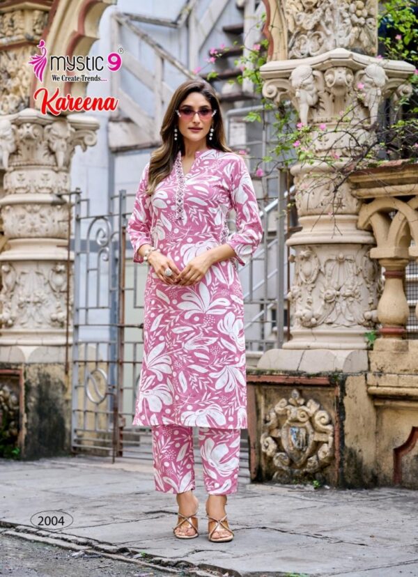 mystic9 kareena vol 2 series 2001 to 2010 rayon katha print stitched coord set in wholesale surat Rehmat Boutique