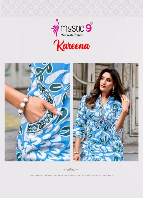 mystic9 kareena vol 2 series 2001 to 2010 rayon katha print stitched coord set in wholesale surat Rehmat Boutique