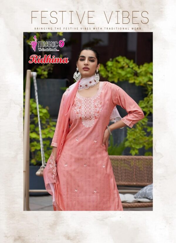 mystic9 ridhima vol 1 series 1001 to 1008 vertican dobby readymade stylish suit in wholesale surat Rehmat Boutique