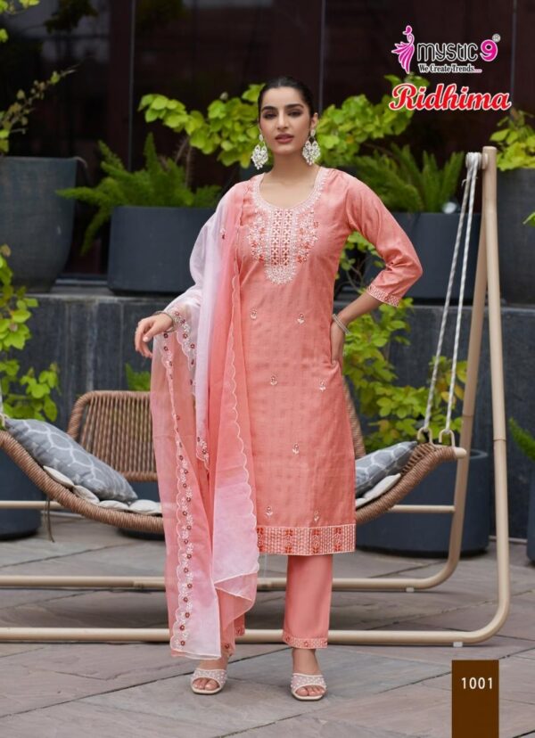 mystic9 ridhima vol 1 series 1001 to 1008 vertican dobby readymade stylish suit in wholesale surat Rehmat Boutique