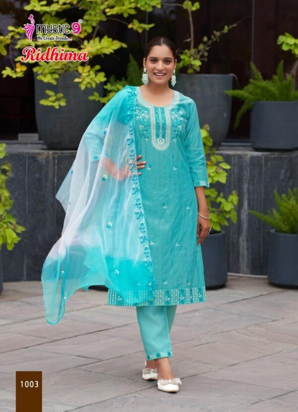 mystic9 ridhima vol 1 series 1001 to 1008 vertican dobby readymade stylish suit in wholesale surat Rehmat Boutique