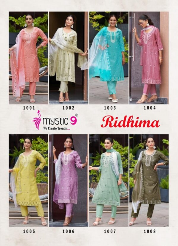 mystic9 ridhima vol 1 series 1001 to 1008 vertican dobby readymade stylish suit in wholesale surat Rehmat Boutique
