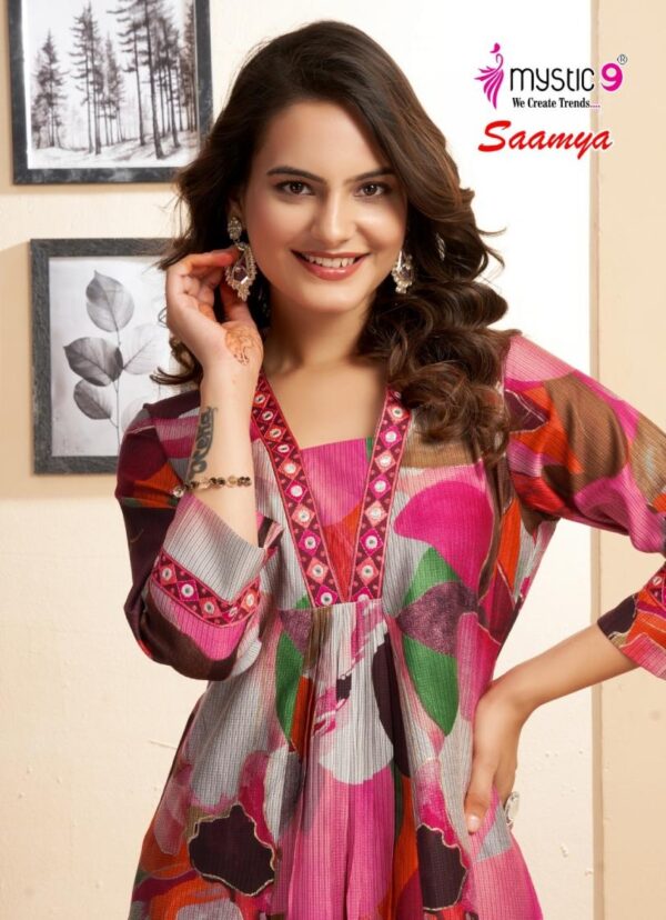 mystic9 saamya vol 1 series 1001 to 1010 elegance berlin foil readymade suit in wholesale surat Rehmat Boutique