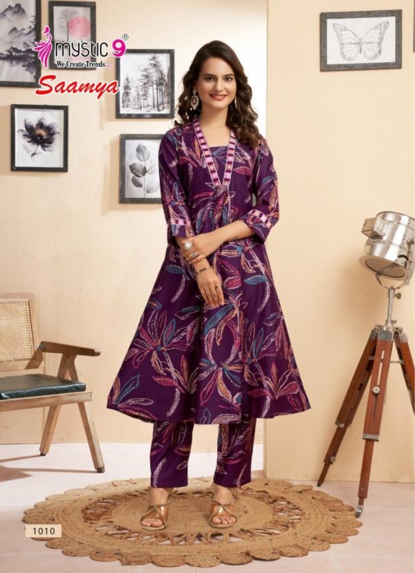 mystic9 saamya vol 1 series 1001 to 1010 elegance berlin foil readymade suit in wholesale surat Rehmat Boutique