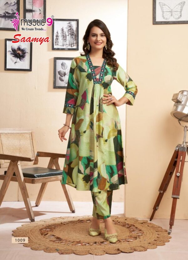 mystic9 saamya vol 1 series 1001 to 1010 elegance berlin foil readymade suit in wholesale surat Rehmat Boutique