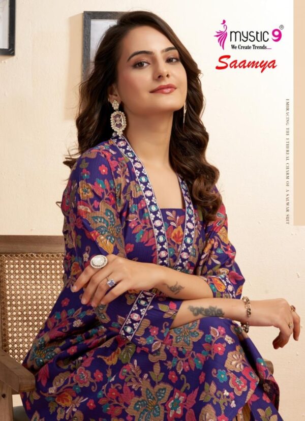 mystic9 saamya vol 1 series 1001 to 1010 elegance berlin foil readymade suit in wholesale surat Rehmat Boutique