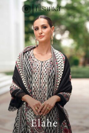 nisanka the hermitage shop elahe series 01 to 04 lawn cotton modern pakistani salwar kameez in wholesale surat Rehmat Boutique