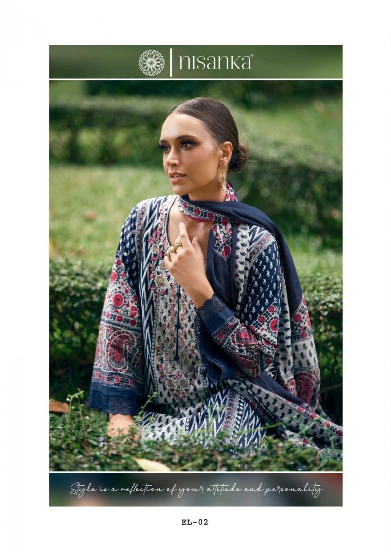 nisanka the hermitage shop elahe series 01 to 04 lawn cotton modern pakistani salwar kameez in wholesale surat Rehmat Boutique
