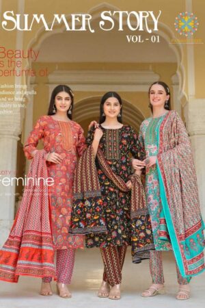 passion tree summer story vol 1 series 1001-1007 COTTON Wholesale Salwar Kameez in Surat Rehmat Boutique