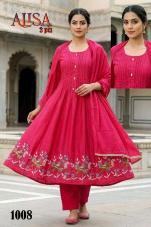 pr alisa series 1001 to 1008 amazing mul chanderi readymade suit in wholesale surat Rehmat Boutique
