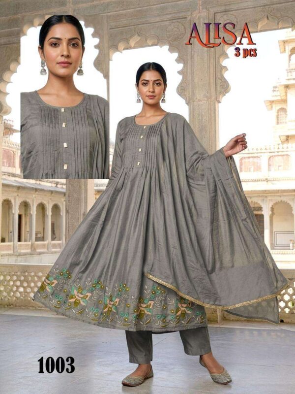 pr alisa series 1001 to 1008 amazing mul chanderi readymade suit in wholesale surat Rehmat Boutique