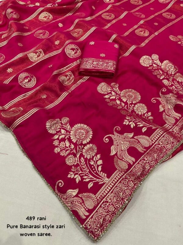 pr clothing kc 489 chanderi silk gorgeous look saree in wholesale surat Rehmat Boutique