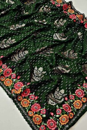 pr ds 629 georgette heavy sequence work festival wear saree Rehmat Boutique