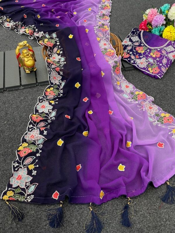 pr ds 690 georgette hit design saree in wholesale surat Rehmat Boutique