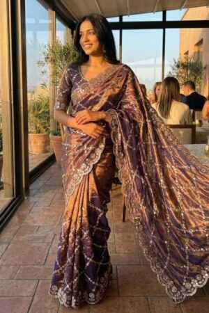 pr ds 784 silk sequence work designer sarees in wholesale surat Rehmat Boutique