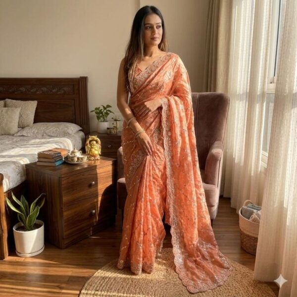 pr ds 784 silk sequence work designer sarees in wholesale surat Rehmat Boutique