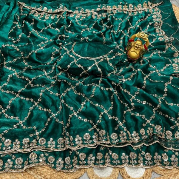 pr ds 784 silk sequence work designer sarees in wholesale surat Rehmat Boutique
