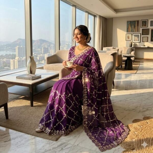 pr ds 784 silk sequence work designer sarees in wholesale surat Rehmat Boutique