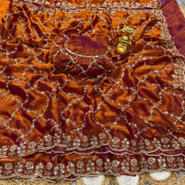 pr ds 784 silk sequence work designer sarees in wholesale surat Rehmat Boutique