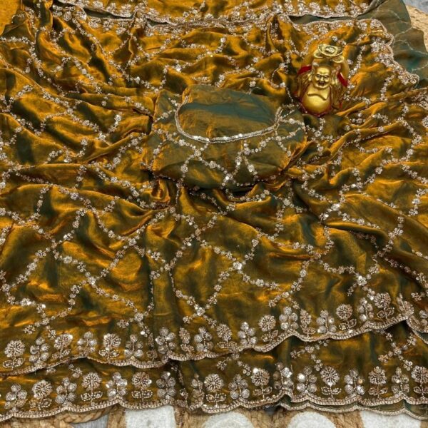 pr ds 784 silk sequence work designer sarees in wholesale surat Rehmat Boutique