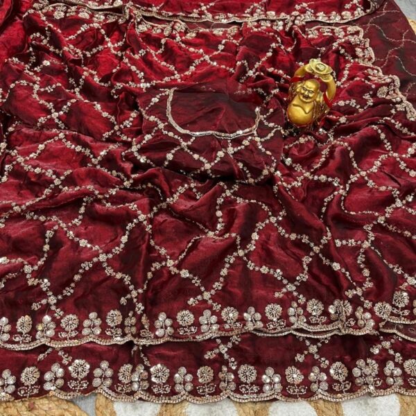 pr ds 784 silk sequence work designer sarees in wholesale surat Rehmat Boutique