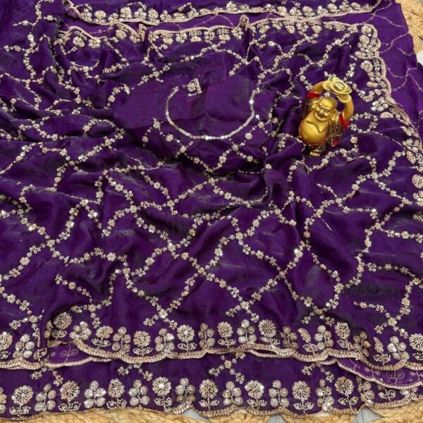 pr ds 784 silk sequence work designer sarees in wholesale surat Rehmat Boutique