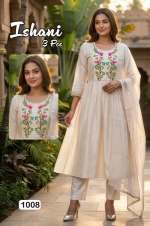 pr ishanii series 1001 to 1008 readymade elegance mul chanderi suit in wholesale surat Rehmat Boutique