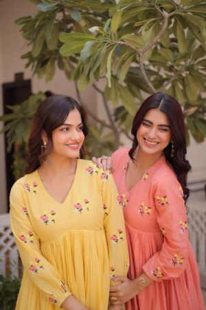 pr ka 1236 fashionable cotton embroided kurti with pant in wholesale surat Rehmat Boutique