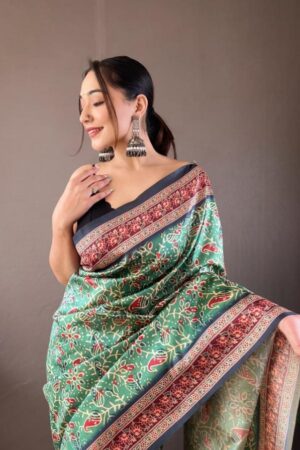 pr krishna digital printed semi silk weaves elegance sarees in wholesale surat Rehmat Boutique