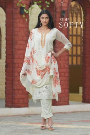 pr kumb softy series 1258-1261 heavy georgette wholesale readymade salwar kameez in surat Rehmat Boutique