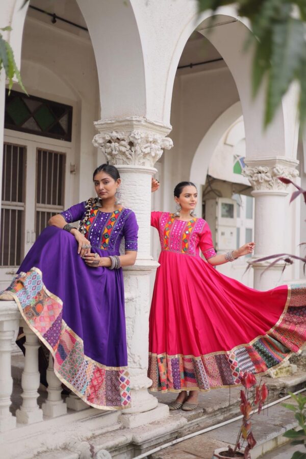 pr lw 9269 roman readymade classic look navratri gowns in wholesale surat Rehmat Boutique