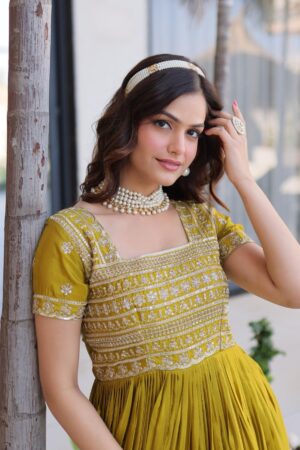 pr lw 9310 readymade sequence work trendy gown in wholesale surat Rehmat Boutique