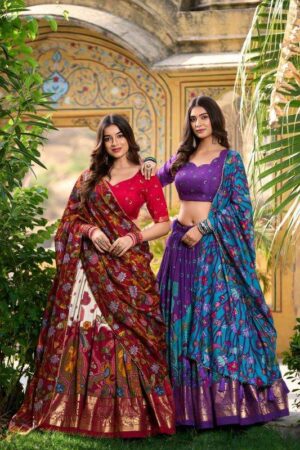 pr musafir lnb1219 tussar silk wholesale lehenga in surat Rehmat Boutique