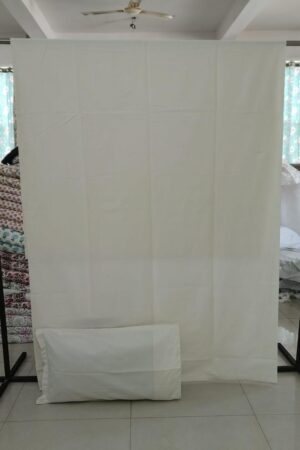 pr plain percale fully stitch fancy plain bedsheet with pillow cover in wholesale surat Rehmat Boutique