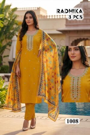 pr radhika series 1001 to 1008 vartican fully stitch casual salwar suit in wholesale surat Rehmat Boutique