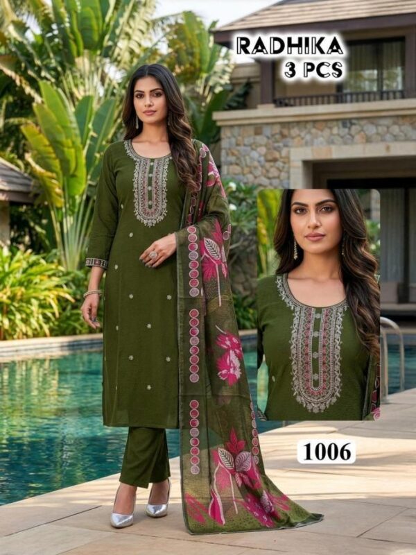 pr radhika series 1001 to 1008 vartican fully stitch casual salwar suit in wholesale surat Rehmat Boutique