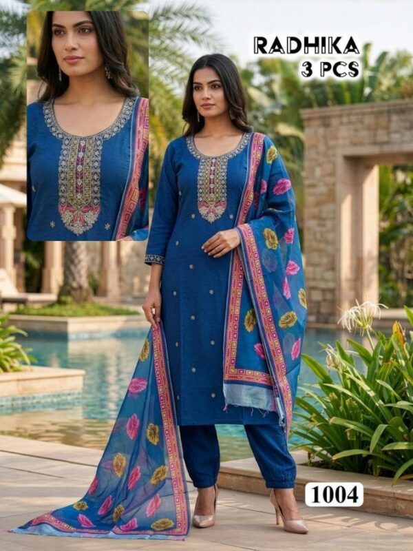 pr radhika series 1001 to 1008 vartican fully stitch casual salwar suit in wholesale surat Rehmat Boutique