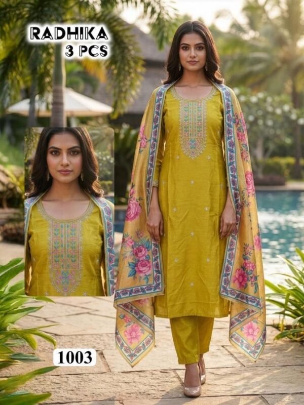 pr radhika series 1001 to 1008 vartican fully stitch casual salwar suit in wholesale surat Rehmat Boutique
