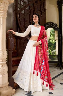 pr varnika lnb1500 Georgette Lucknowi Paper Mirror work  Wholesale lehenga in Surat Rehmat Boutique