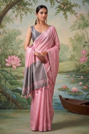 Pr VRINDAVAN by fancy designer Soft tissue silk fabric with Fancy latkan saree in wholesale surat Rehmat Boutique