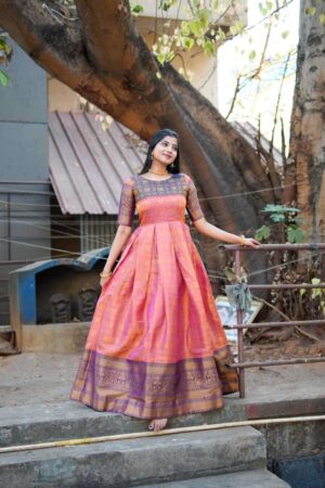 pr ynf5311 festive wear stitched kanjivaram wholesale gown in surat Rehmat Boutique